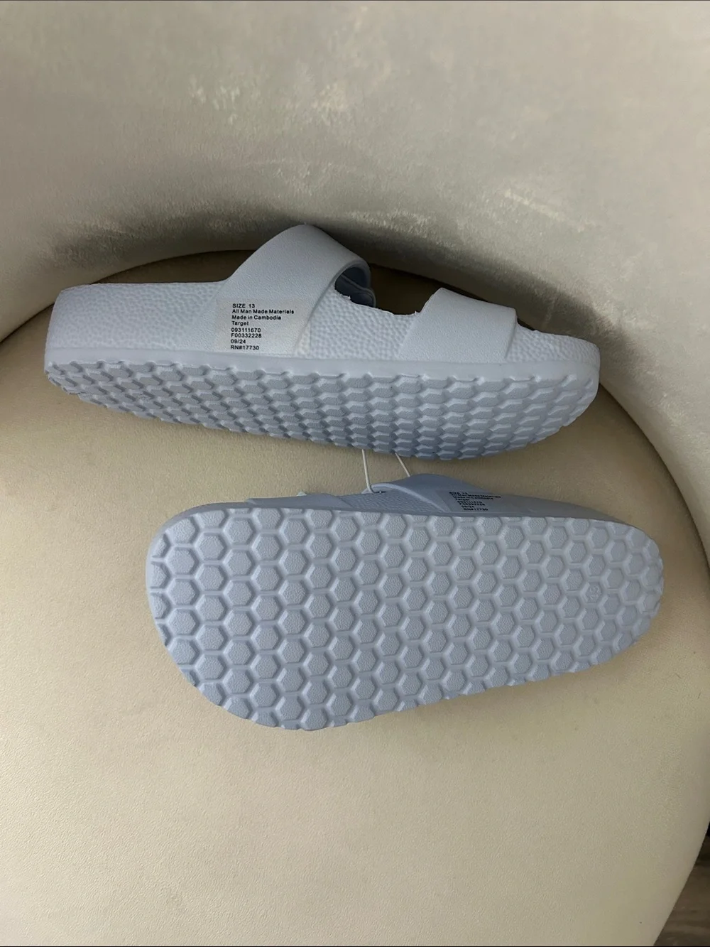 Light Blue cat &jack Kids Slide Sandals with Double Buckle size 13